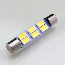 C5W Żarówka Semochodowa LED 6x SMD-5630 SV7 7mm Wąska 36mm BIAŁA 2szt