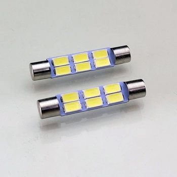 C5W Żarówka Semochodowa LED 6x SMD-5630 SV7 7mm Wąska 36mm BIAŁA 2szt