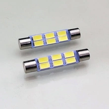 C5W Żarówka Semochodowa LED 6x SMD-5630 SV7 7mm Wąska 36mm BIAŁA 2szt