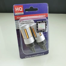 HQ Automotive Żarówki Samochodowe Kierunkowskazów LED 2x WY21W 66 SMD-2016 100% CanBus ŻÓŁTA