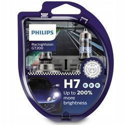 Philips Żarówki 2x H7 RacingVision GT200 % ŚWIATŁA