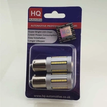 HQ Automotive Żarówki Samochodowe LED 2x P21W (BA15S) 66 SMD-2016 100% CanBus BIAŁA