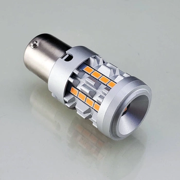 2x P21W BA15S 26X SMD-3020 100% CanBus ŻÓŁTA HQ Automotive Żarówki Samochodowe Kierunkowskazów LED