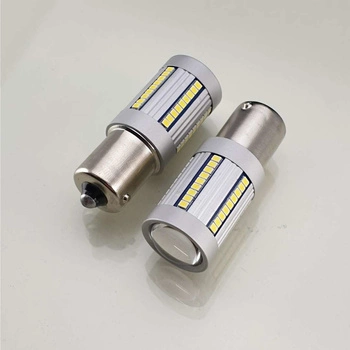 HQ Automotive Żarówki Samochodowe LED 2x P21W (BA15S) 66 SMD-2016 100% CanBus BIAŁA