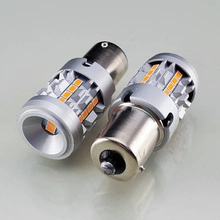 2x P21W BA15S 26X SMD-3020 100% CanBus ŻÓŁTA HQ Automotive Żarówki Samochodowe Kierunkowskazów LED