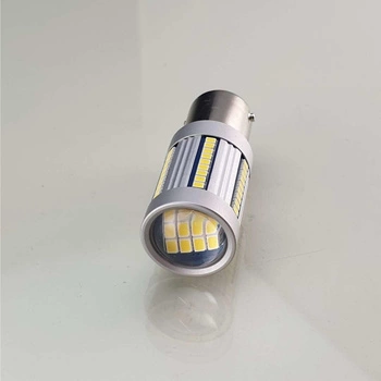 HQ Automotive Żarówki Samochodowe LED 2x P21W (BA15S) 66 SMD-2016 100% CanBus BIAŁA